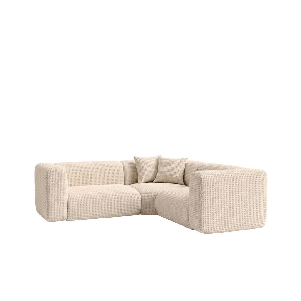 Kaiser Möbel ROHOVÁ SEDAČKA modulární, Corner mini, žinylková látka Cremona, Krémová, GRETA