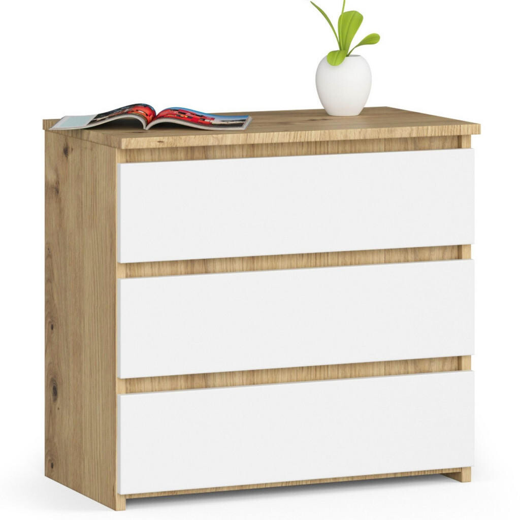 RAUMHIRSCH FURNITURE KOMODA dub Artisan, bílá 57/60/35