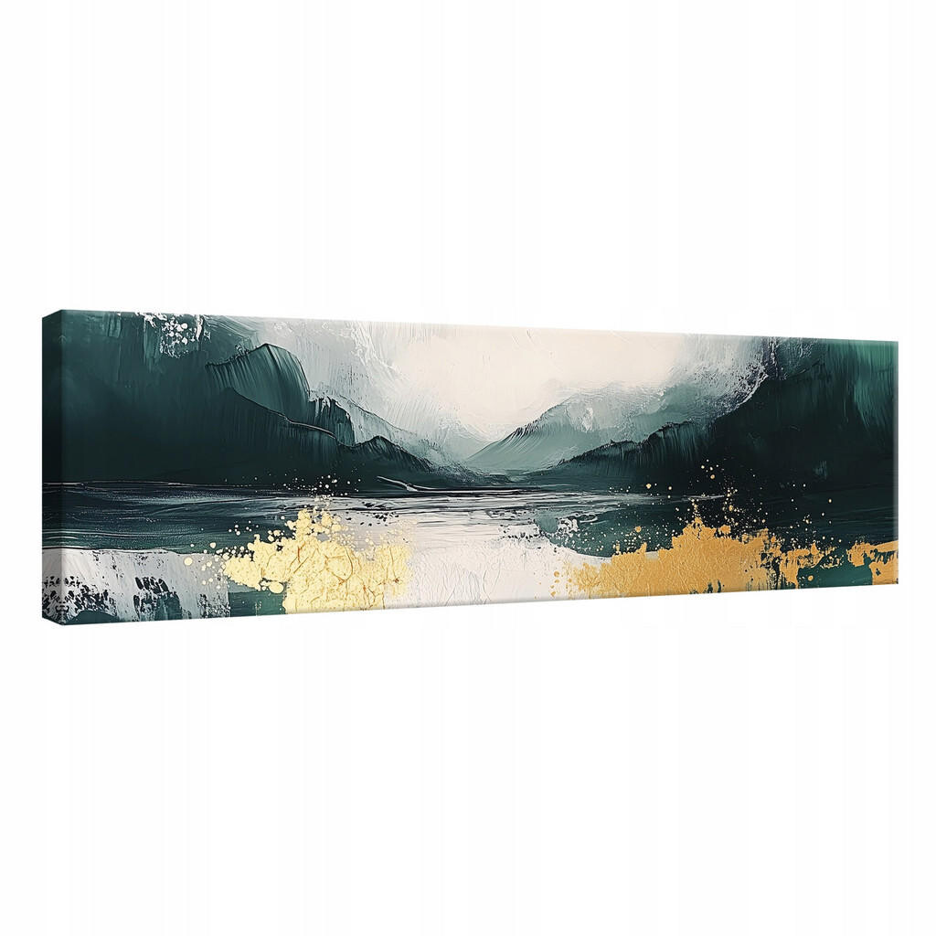 Wallarena OBRAZ na plátně Abstraktní zelený moderní 145x45