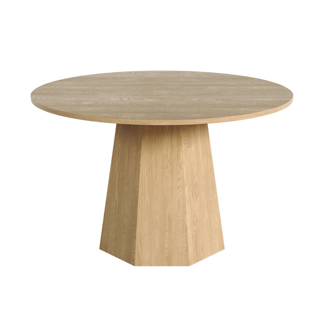 OKWISH JÍDELNÍ stůl 120/120 cm dubová barva z MDF pro 4–6 osob