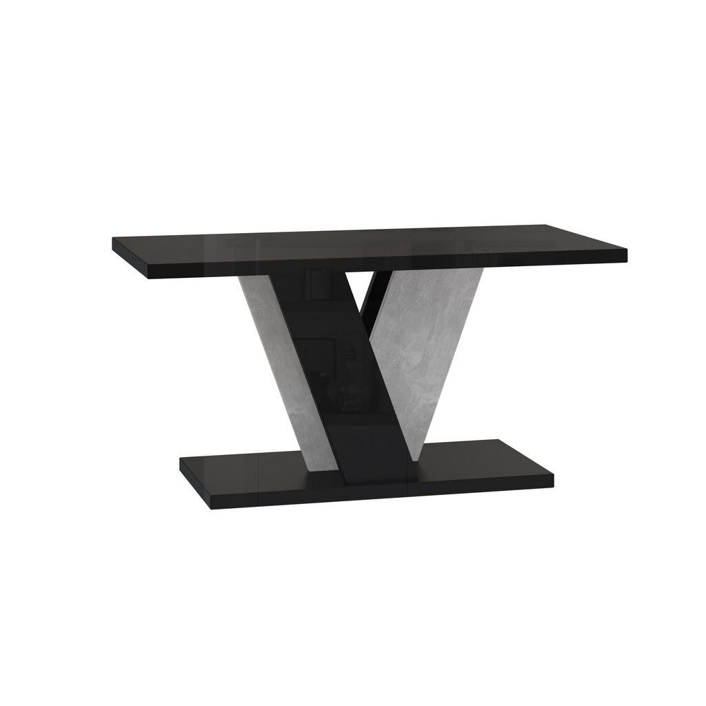 Home Collective KONFERENČNÍ STOLEK 110 cm černý, betonový vzhled šedý