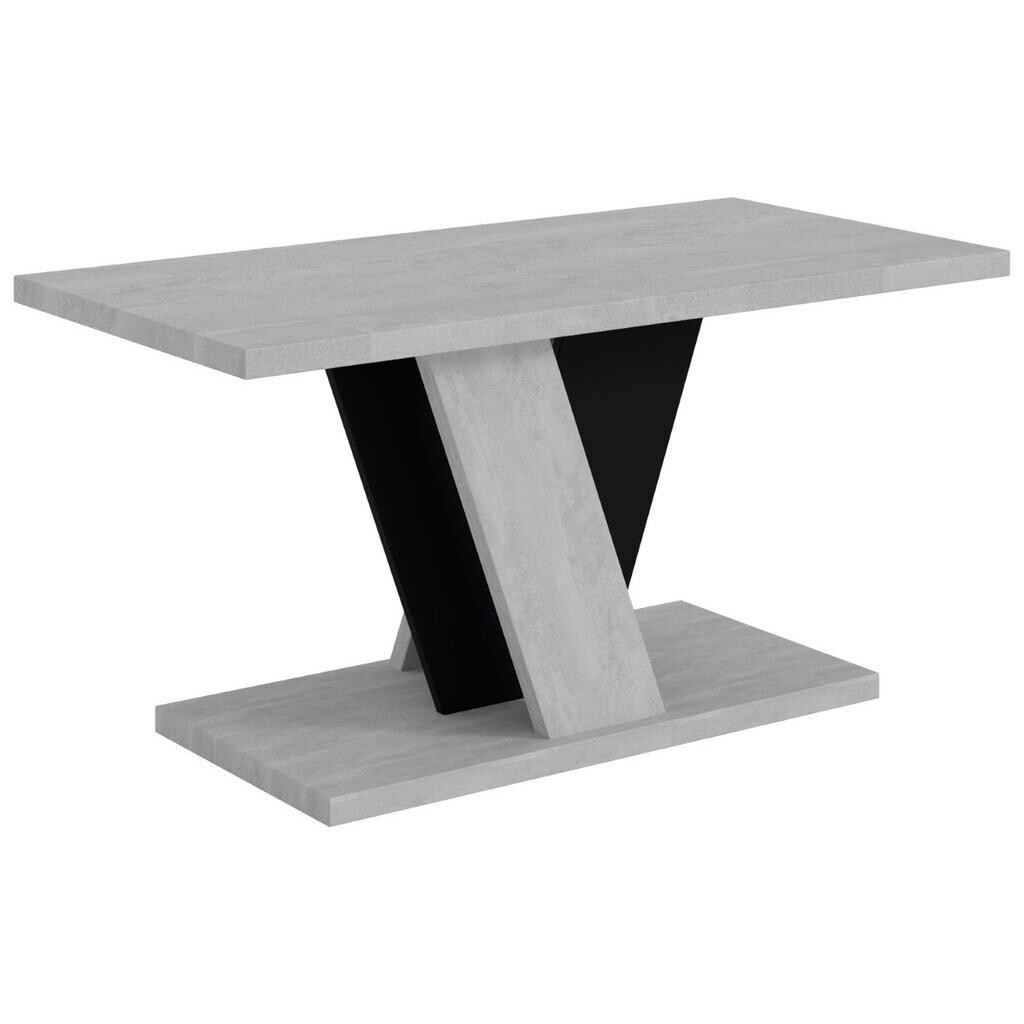 ALTDECOR KAVOVÝ STOLEK 110 x 70 x 60 cm – vzhled betonu K350 / černá – INEY