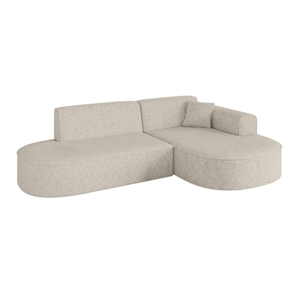 ALTDECOR ROHOVÁ SEDACÍ SOUPRAVA s otomanem vpravo MARI-L1 – 243 x 171 x 79 cm, béžová látka