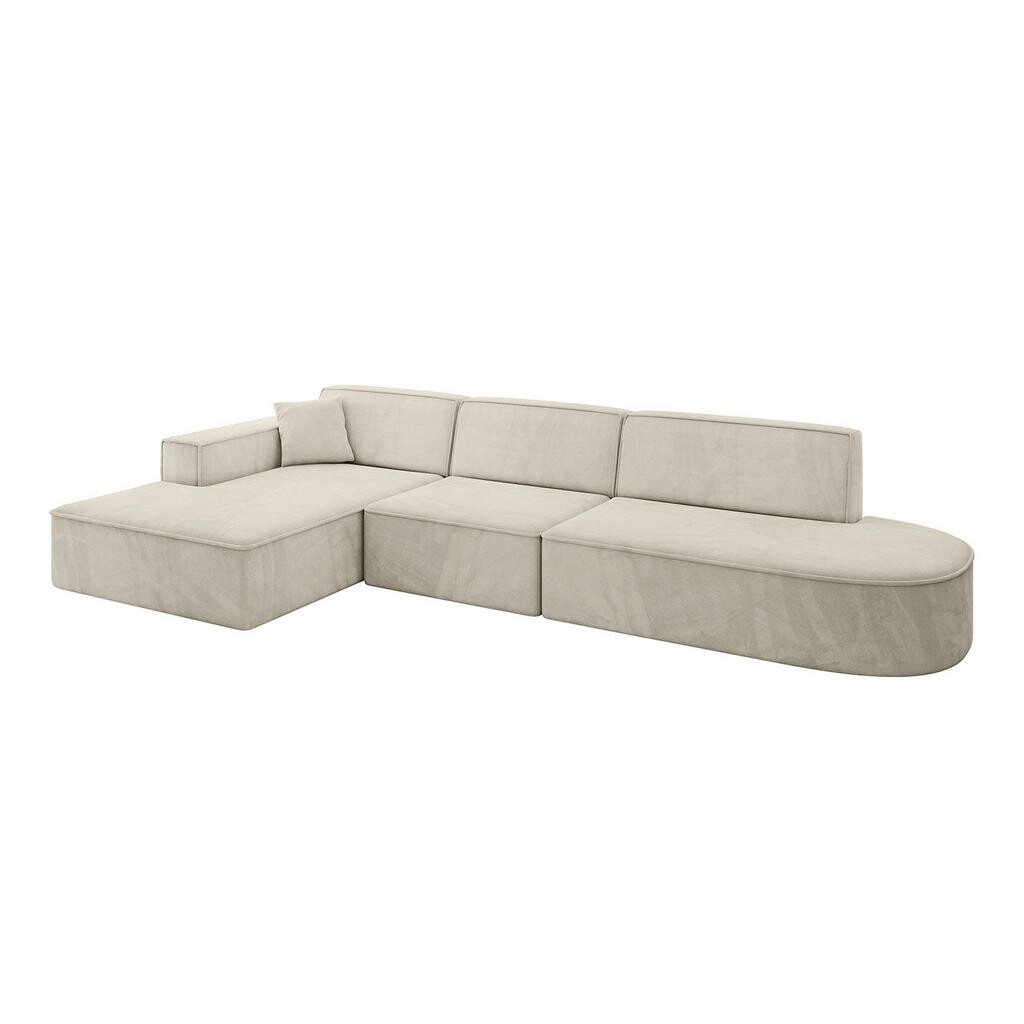 ALTDECOR ROHOVÁ SEDACÍ SOUPRAVA s otomanem vlevo IREA-L2-v4 – 328 x 171 x 79 cm tmavě šedá