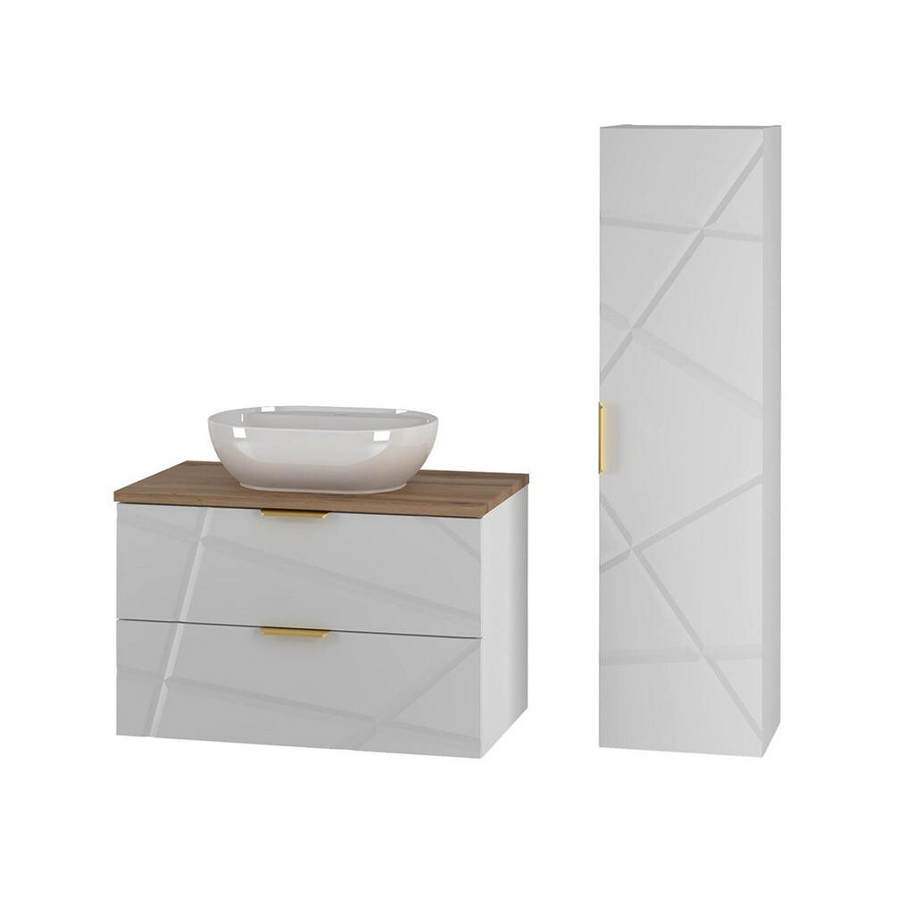 Petits-meubles KOUPELNOVÝ NÁBYTEK 80.6cm Aurora 2er-Set Bílá