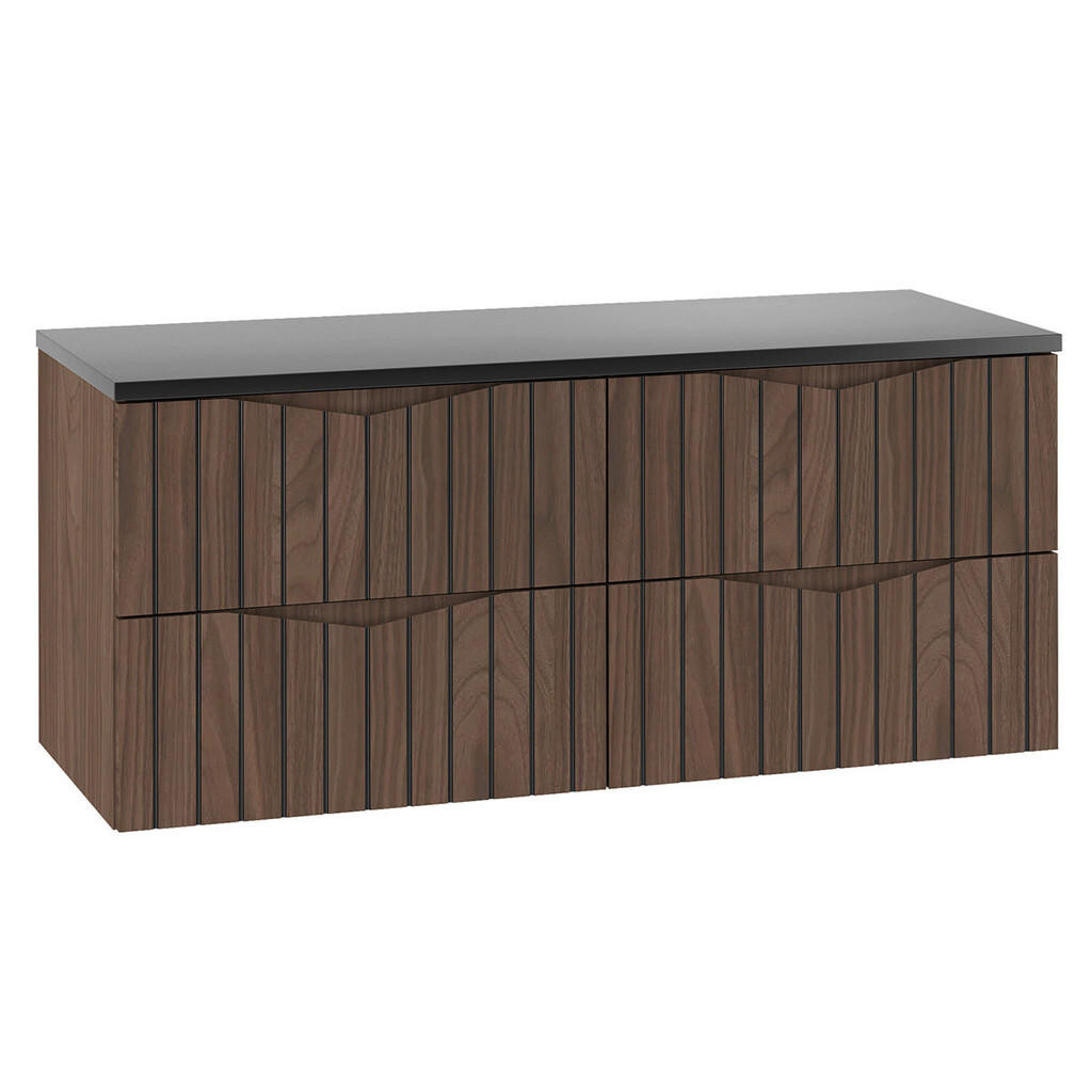 Petits-meubles SKŘÍŇKA POD UMYVADLO 120.6cm Siena Dřevo a černá