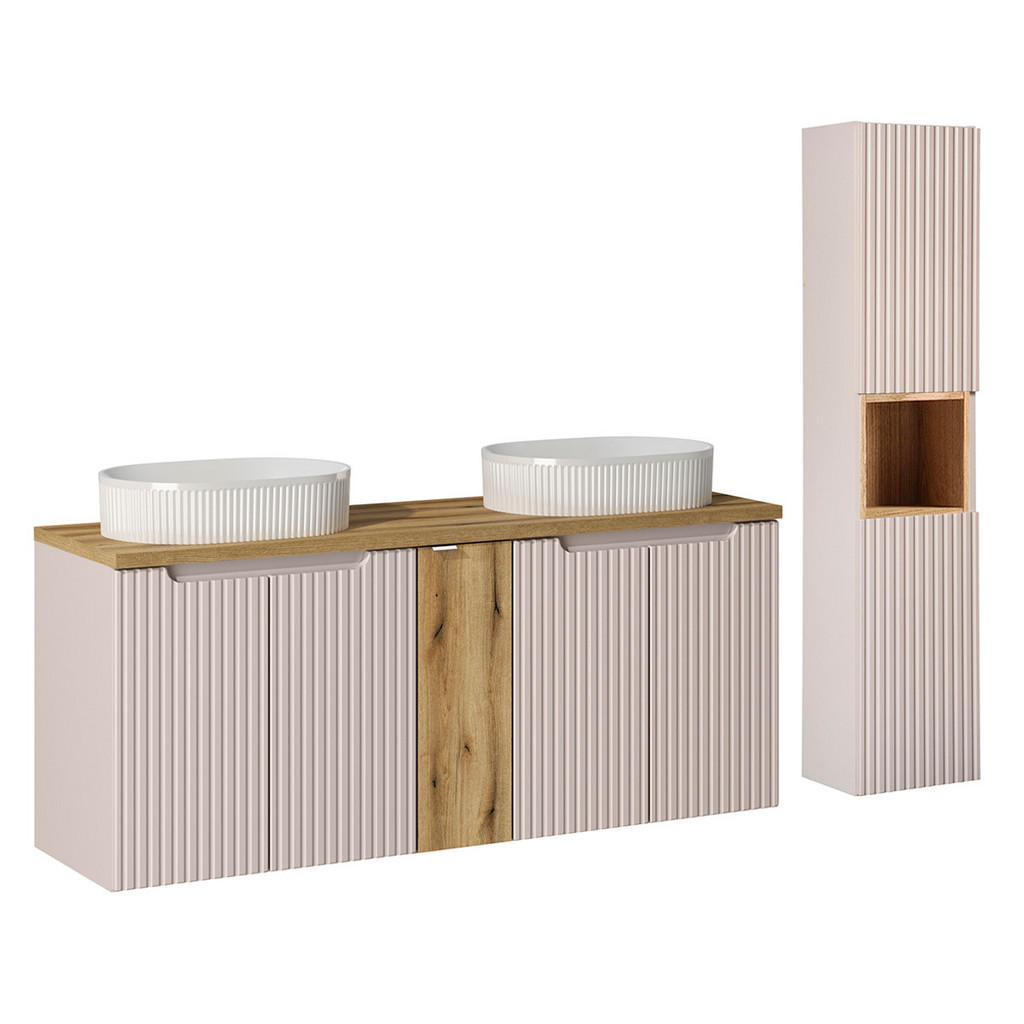 Petits-meubles KOUPELNOVÝ NÁBYTEK 140cm Riva 2er-Set Kašmír