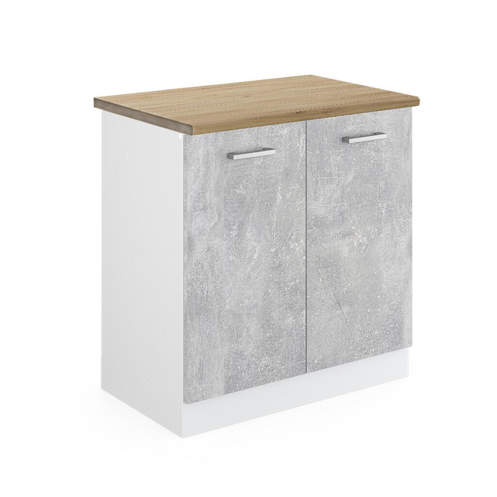 Vicco SKŘÍŇKA POD DŘEZ R-Line Beton 80 cm , PD Dub