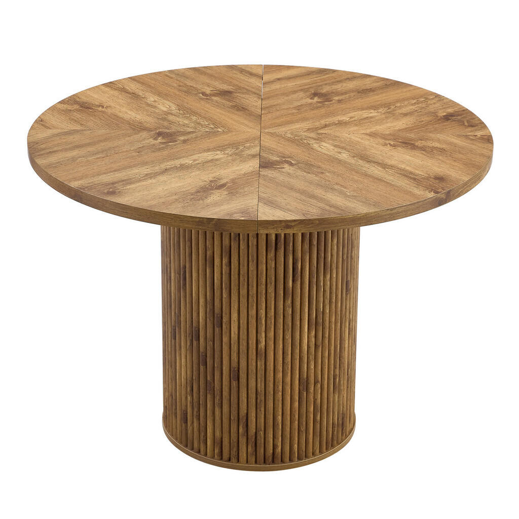Redom JÍDELNÍ stůl 100/100/76 cm s kulovou deskou ze 4 segmentů, úložným prostorem a snadnou montáží, Dřevo