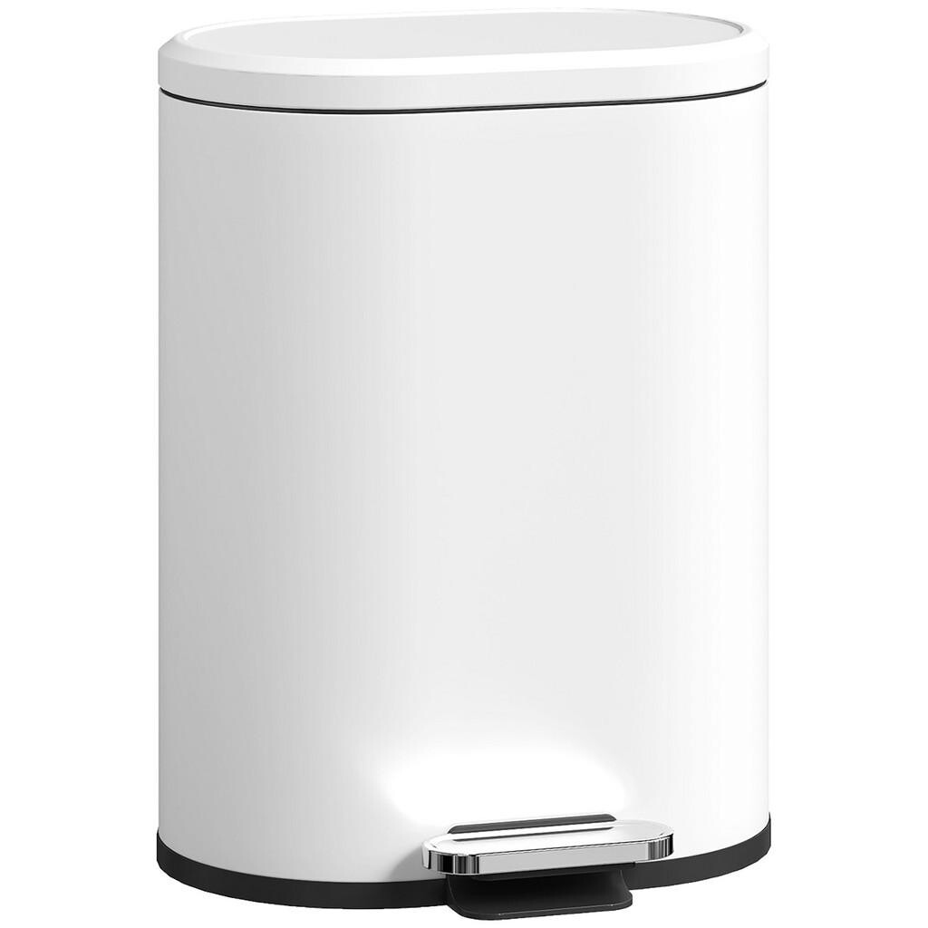 HOMCOM ODPADKOVÝ KOŠ 12L Odpadkový koš s víkem a nožním pedálem, funkce Soft-Close