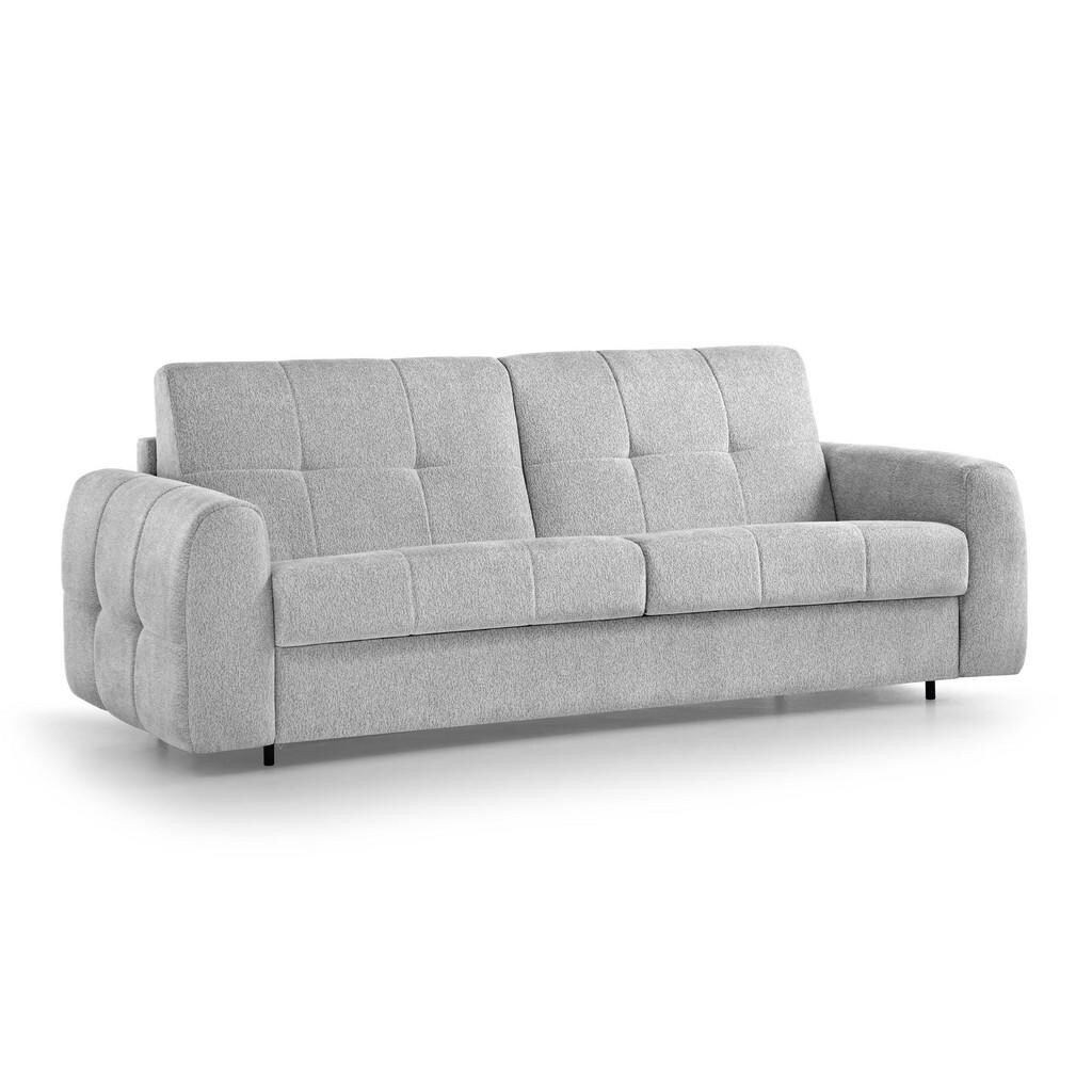 Beautysofa ROZKLÁDACÍ POHOVKA Pireus s italským mechanismem, 140×200, světle šedá