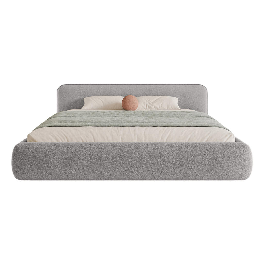 Fedve POLSTERBED Taftan 160x200 cm, Stříbrná
