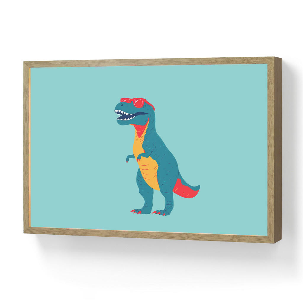 OnlyWow NÁSTĚNNÁ LAMPA S AKUMULÁTOREM Dinosaurus - Modrá - Sluneční brýle 60x40 cm