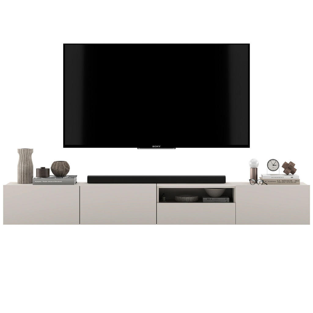 Meble Lindner SADA 2 TV stolků Enjoy Kašmír mat 240 cm se zásuvkou