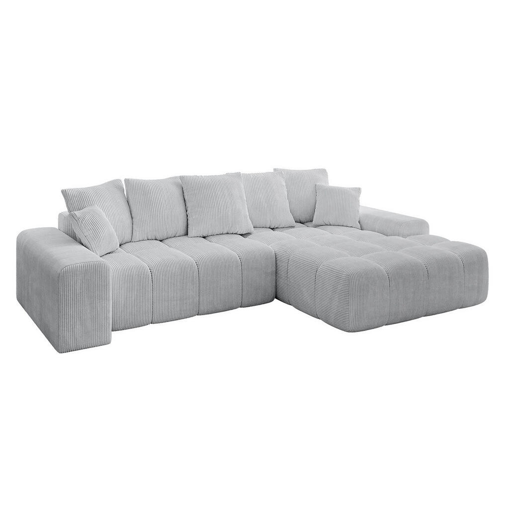 ALTDECOR ROHOVÁ SEDAČKA, otoman vpravo ENSI-L – 267 × 164 × 69 cm, šedá