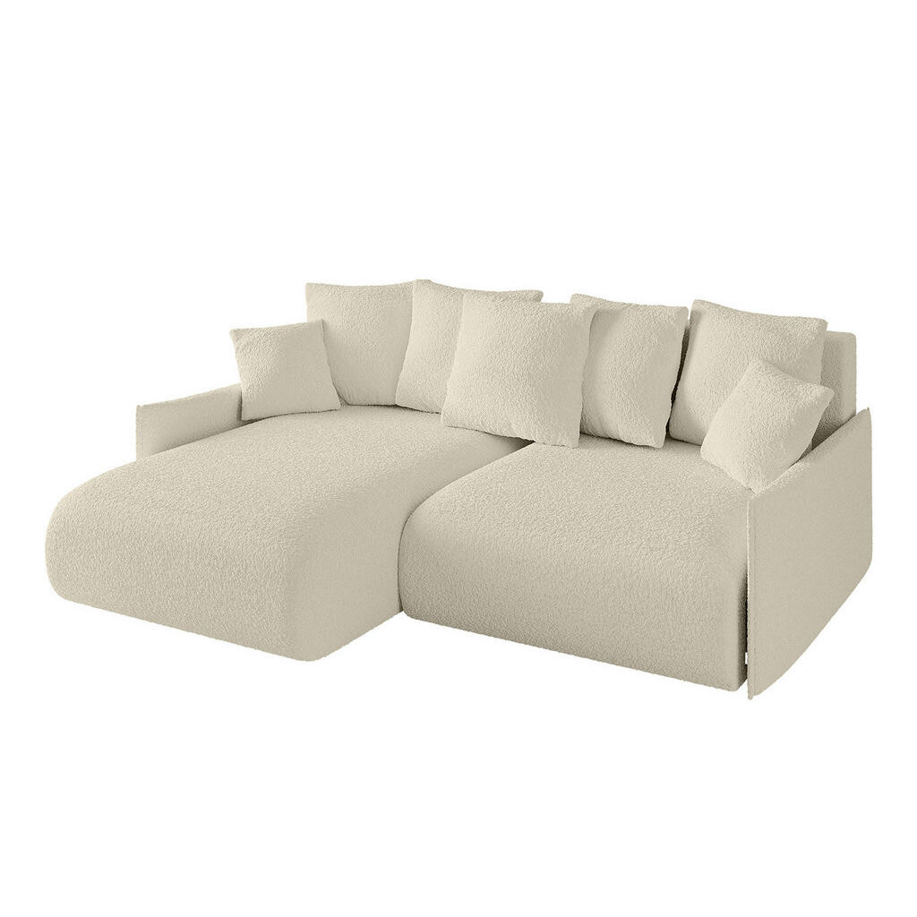 ALTDECOR ROHOVÁ SEDACÍ SOUPRAVA s otomanem vlevo ONESK-L -v1 216x177x72 béžová buklé