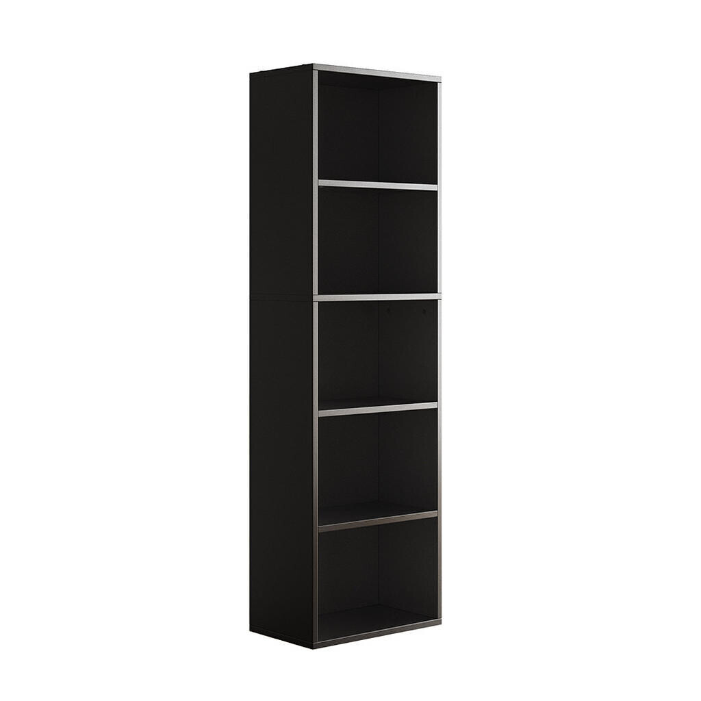 Vicco KNIHOVNA Bob Černá 40 x 132 cm s 5 přihrádkami
