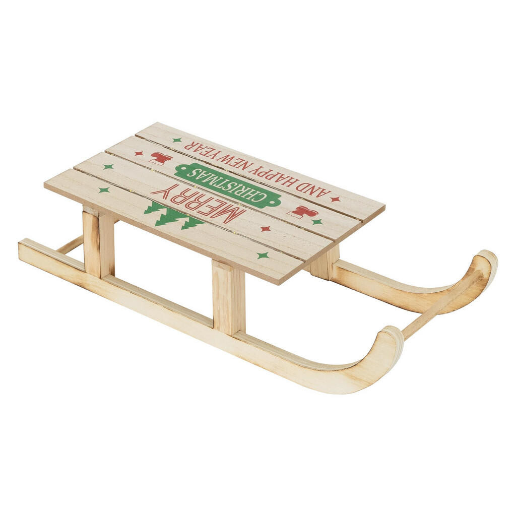 ECD-Germany DEKORATIVNÍ LED SANĚ ze dřeva, teplá bílá, 60 cm, napájené bateriemi, s časovačem