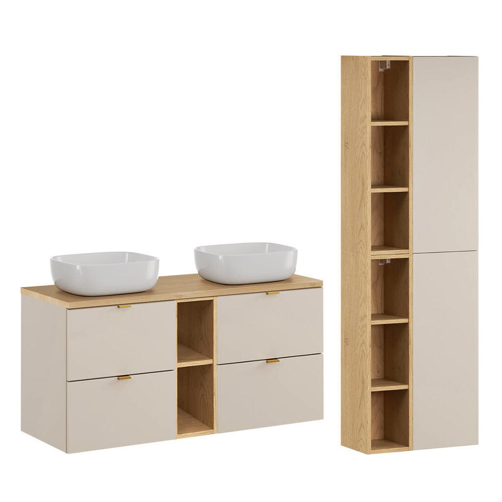 Petits-meubles KOUPELNOVÝ NÁBYTEK 120.6cm Azel 2er-Set Kašmír
