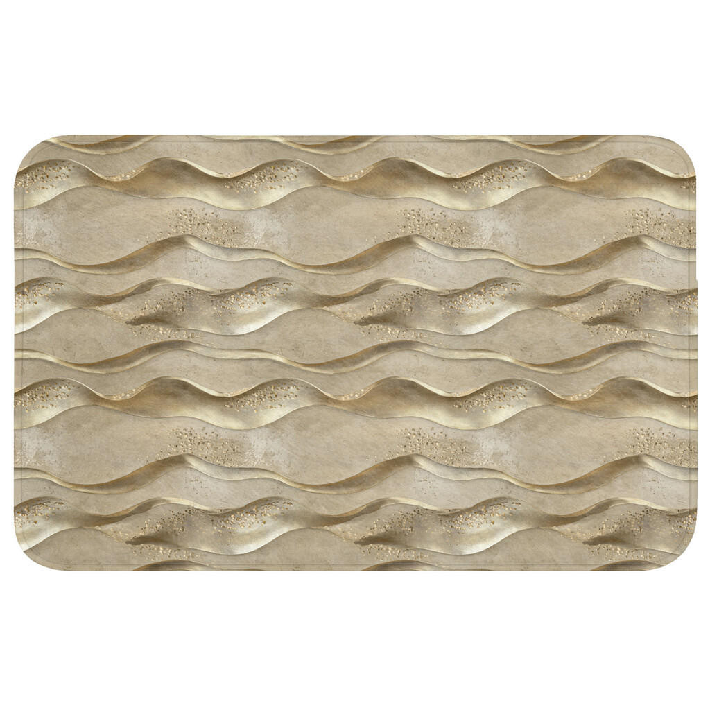 OnlyWow KOUPELNOVÁ PŘEDLOŽKA Vlny - vzor - zlaté 80x50 cm