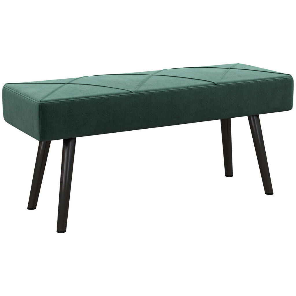 HOMCOM LAVIČKA s X-vzorem, nosnost až 120 kg, do ložnice, zelená
