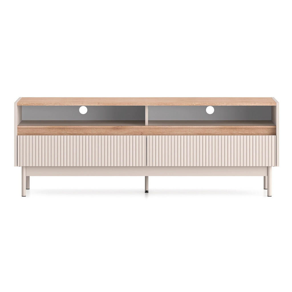 Selsey TV stolek Dunea kašmírově šedý/dřevodekor dub 154/40/55 cm