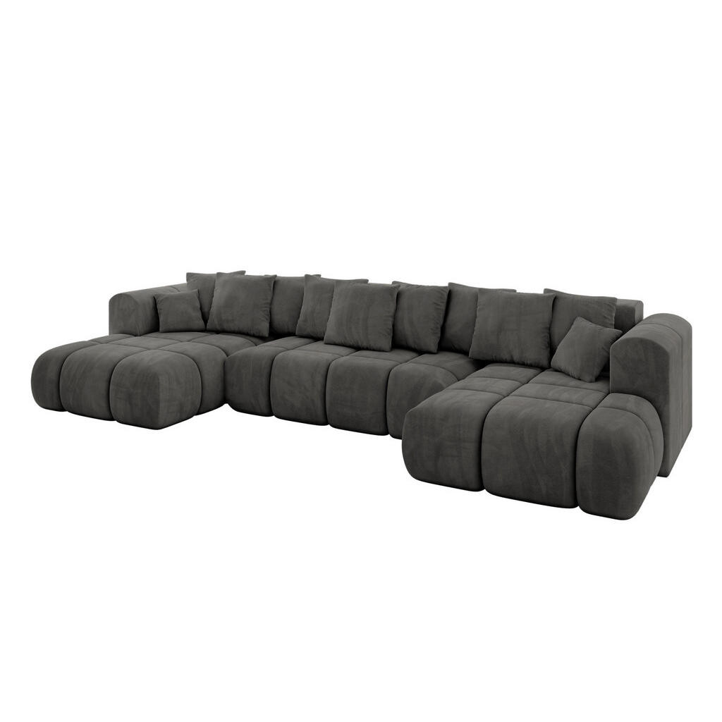 ALTDECOR SEDACÍ SOUPRAVA CLOUD-U-v1 405x185x90 tmavě šedá varianta veluru