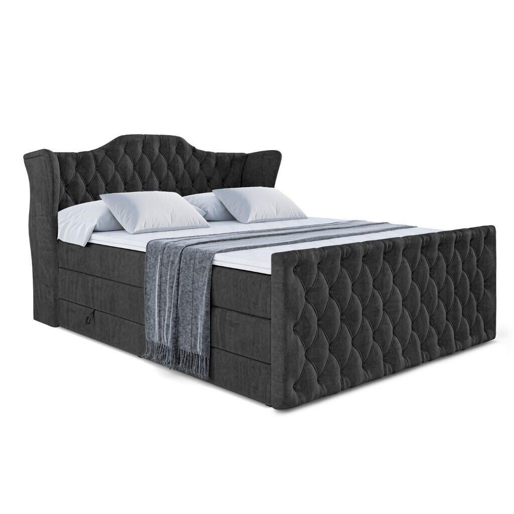ALTDECOR POSTEL boxspring VILA-Z KING – 120 × 200 – H3/H4 – černá