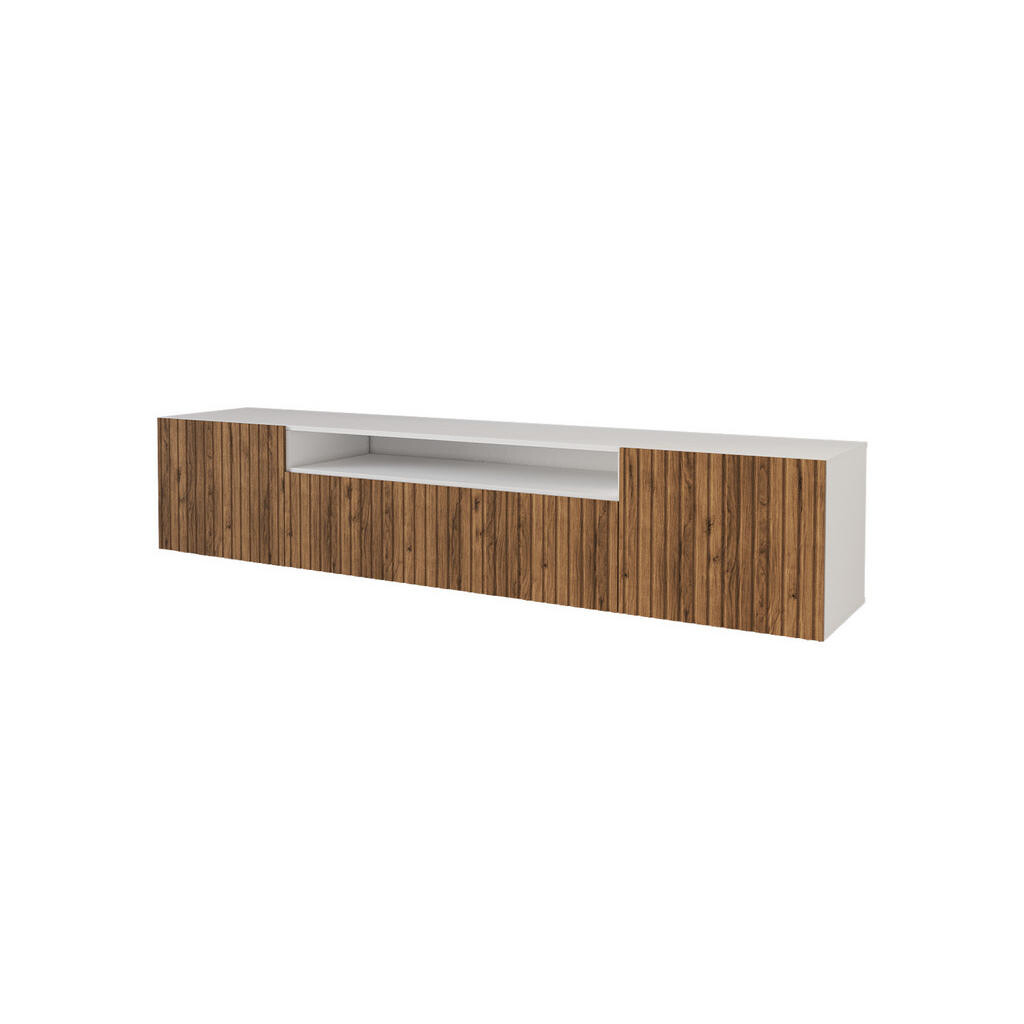 ALTDECOR NÍZKÁ komoda KITO-W 200 x 40 x 41 cm – bílá / Katania