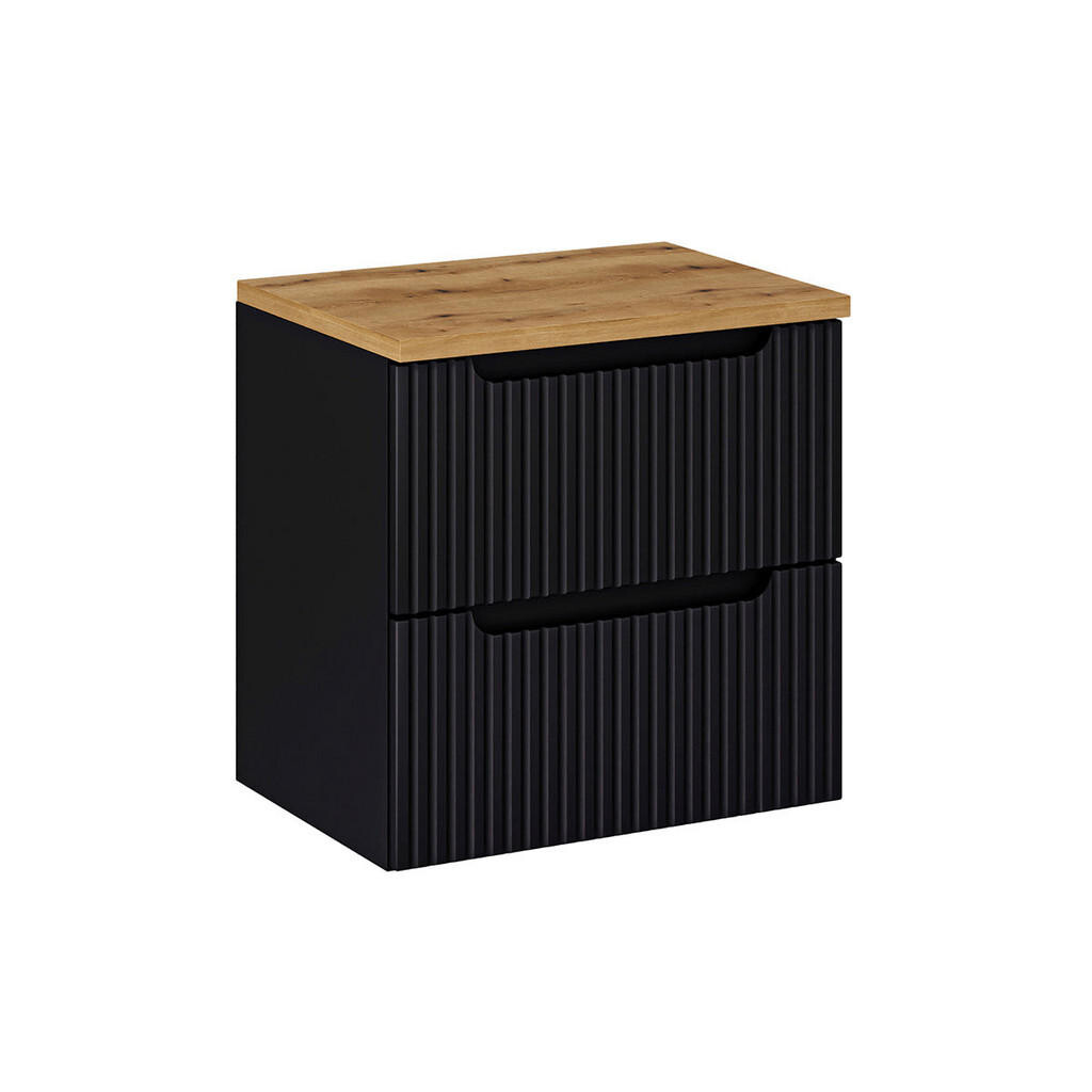 Petits-meubles SKŘÍŇKA POD UMYVADLO 60.4cm Riva Černá a dřevěná