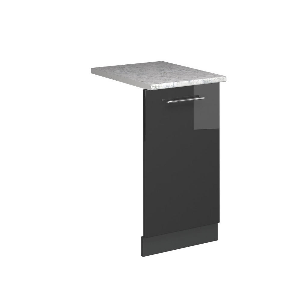 Vicco ČELNÍ PANEL MYČKY Fame-Line Antracitový vysoký lesk 45 cm s pracovní deskou
