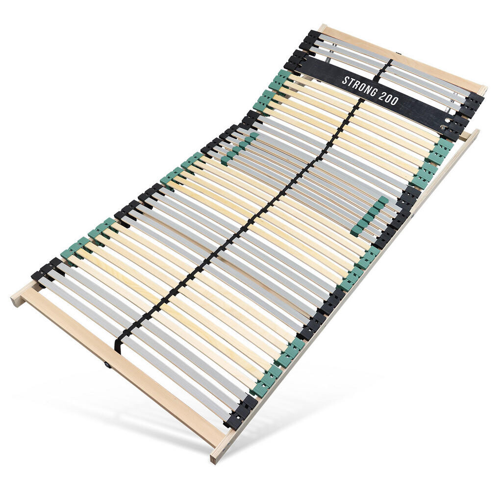 Sleepneo LAMELOVÝ rám 80x200 cm – bukové dřevo, 42 lamel, nosnost až 200 kg, 7 zón