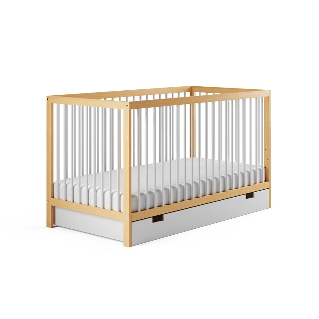 Kids Collective DĚTSKÁ POSTÝLKA se zásuvkou 60x120 cm v přírodní bílé barvě