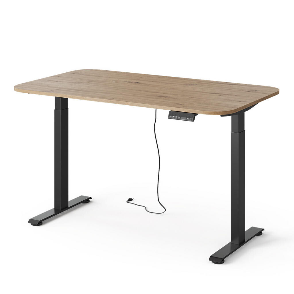 Vicco PSACÍ STŮL Elevate Černá/Řemeslná 140 x 80 cm 2 motory