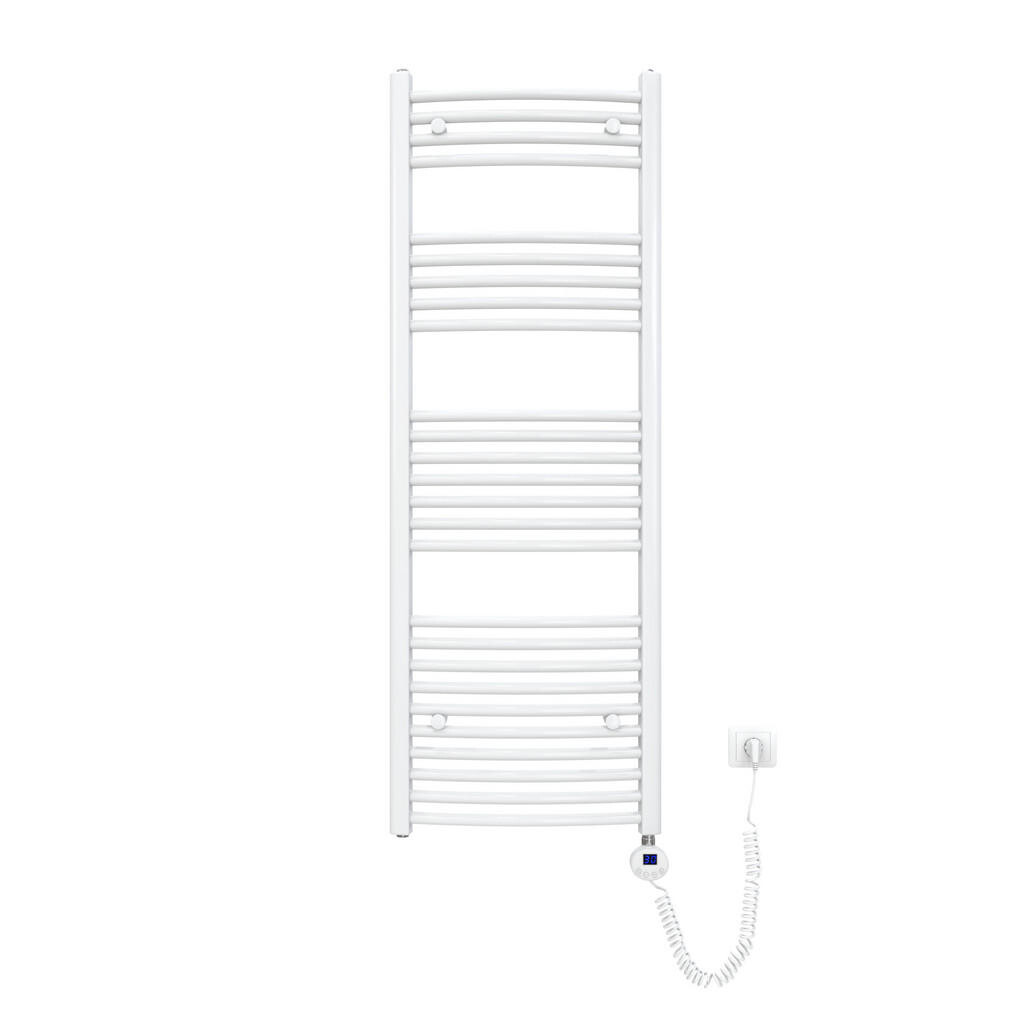 EMKE RADIÁTOR Towel Elektrický Zakřivený Bílý 140/50 cm