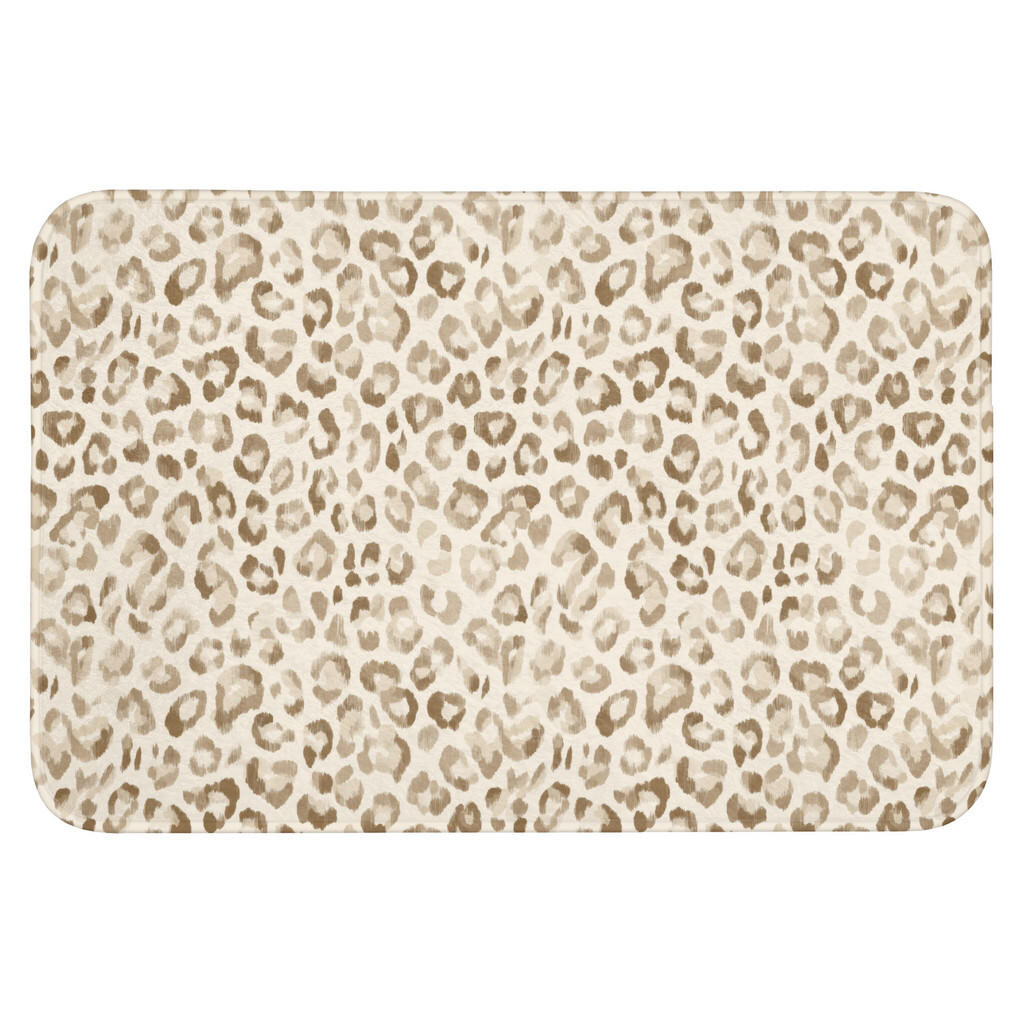 OnlyWow KOUPELNOVÁ PŘEDLOŽKA Leopard - Classic - Béžová 90x60 cm