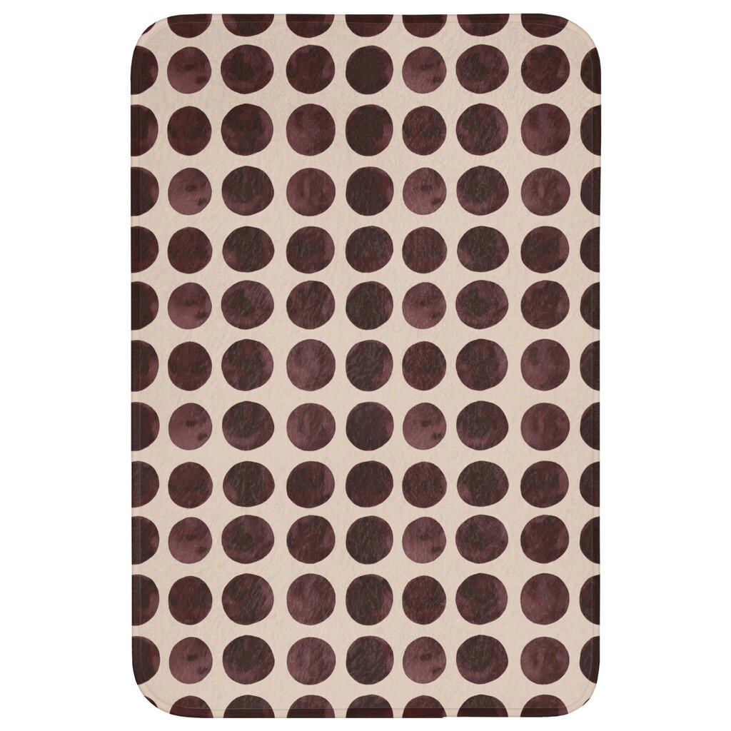 OnlyWow KOUPELNOVÁ PŘEDLOŽKA Puntíky - Vzor - Hnědý 60x90 cm