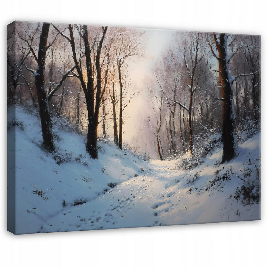 Wallarena PLÁTNO Lesní stromy Hnědá 100x70 cm