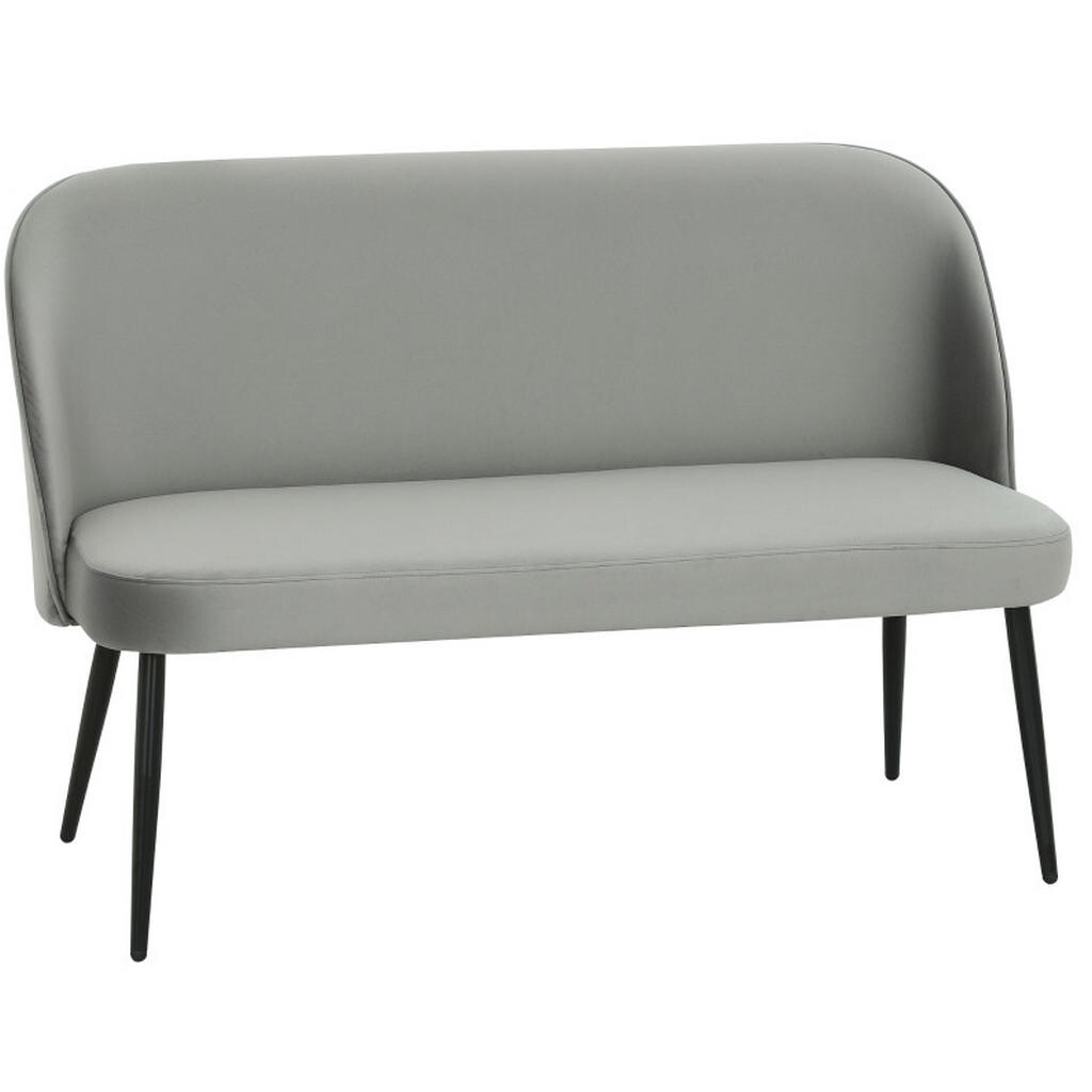 Redom DVOUMÍSTNÁ pohovka 127/63/84,5 cm s ergonomickým opěradlem a sametovým vzhledem, šedá