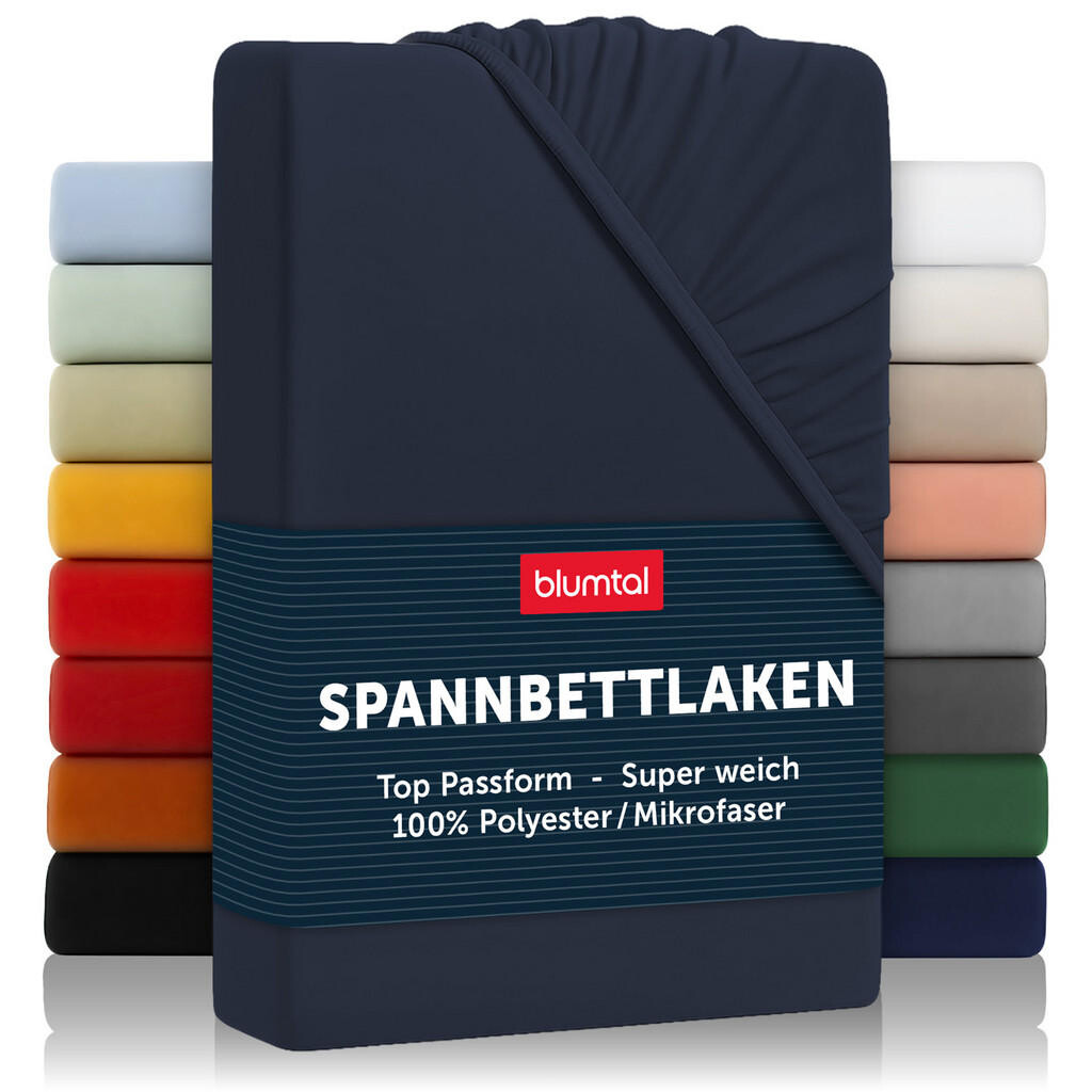 Blumtal NAPÍNACÍ prostěradlo z mikrovlákna, 160/200/30 cm, Tmavě modrá