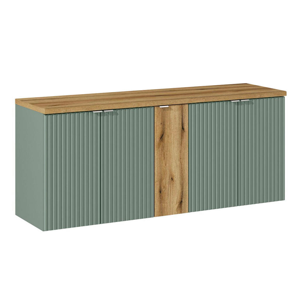 Petits-meubles SKŘÍŇKA POD UMYVADLO 140cm Jade Zelená a dřevo