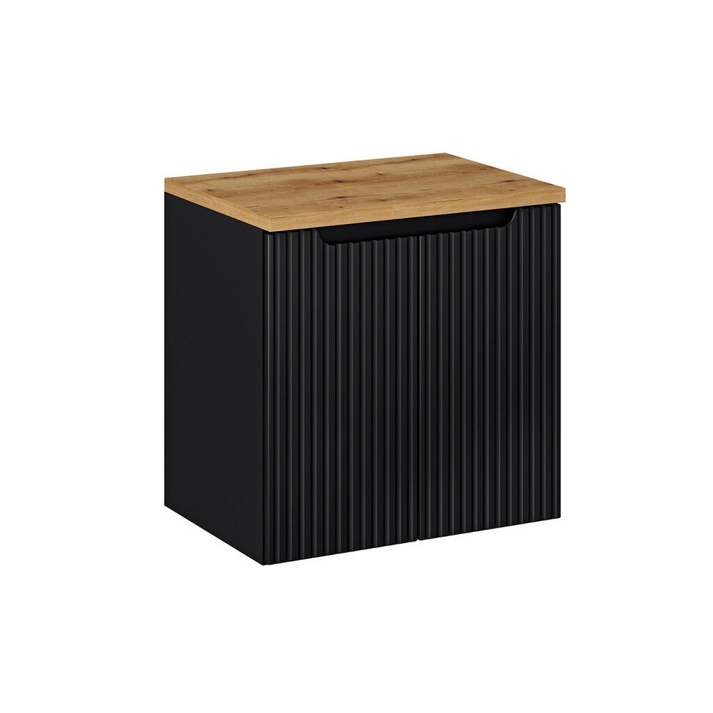 Petits-meubles SKŘÍŇKA POD UMYVADLO 60cm Riva Černá a dřevo