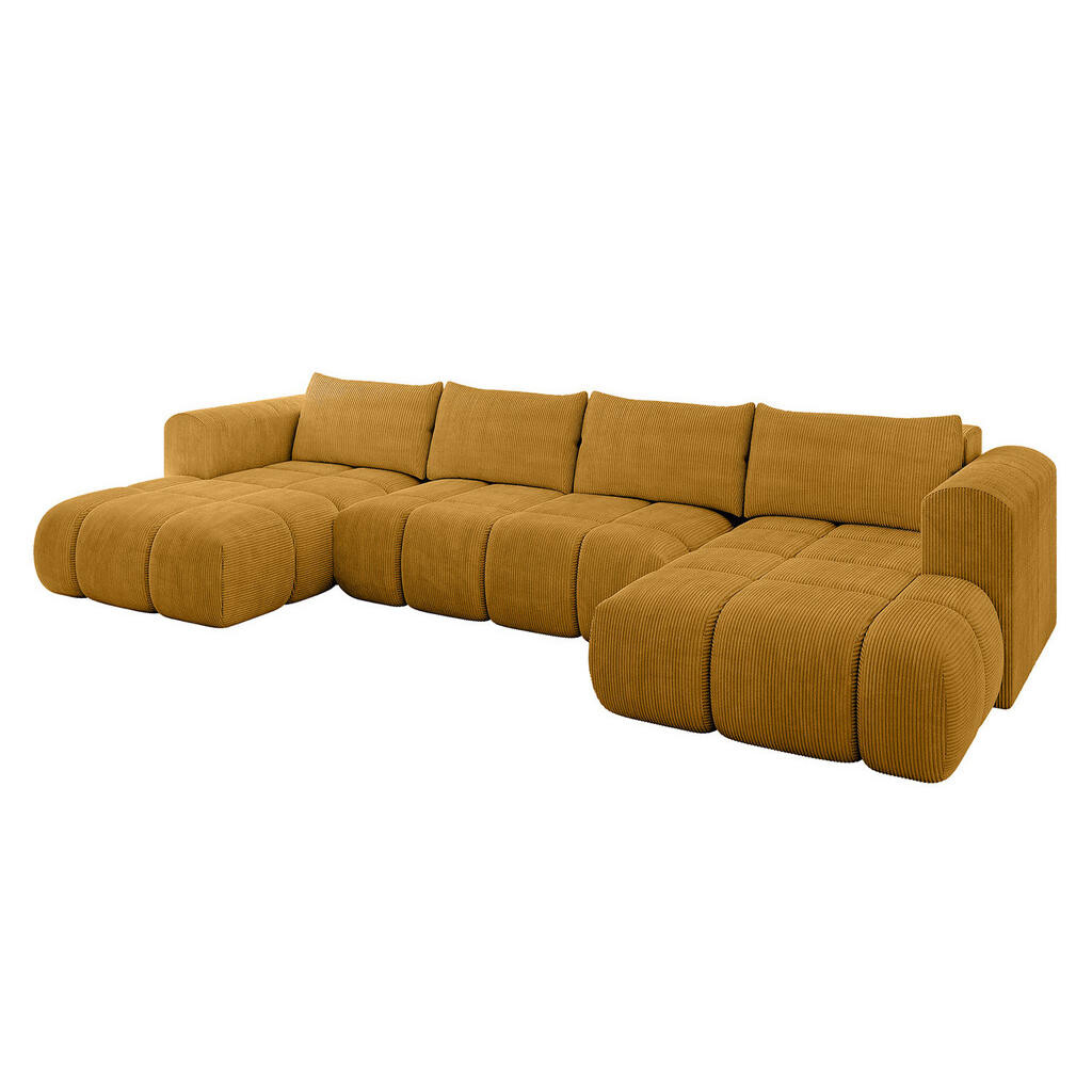 ALTDECOR SEDACÍ SOUPRAVA CLOUD-U 405x185x90 hořčicově žlutý manšestr