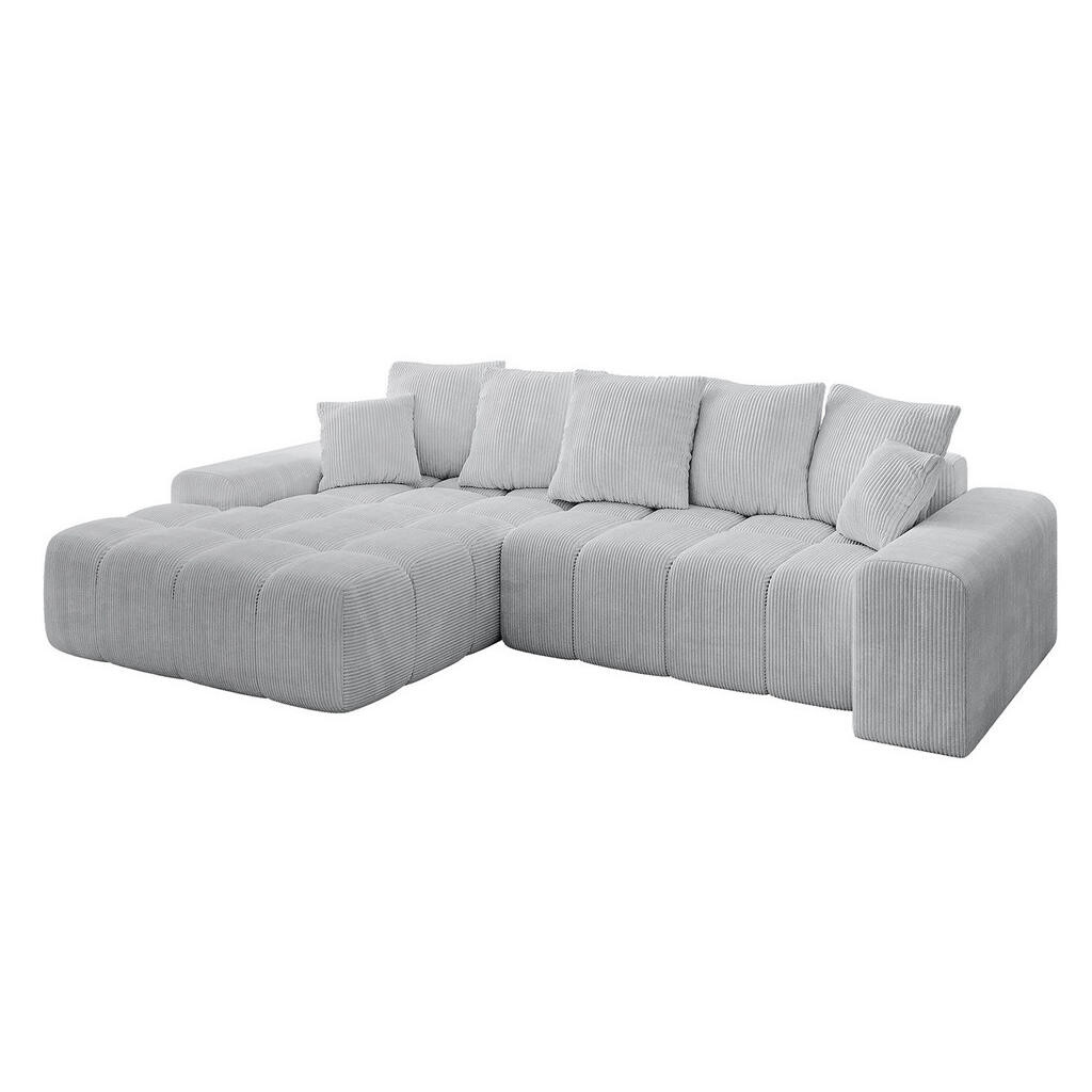 ALTDECOR ROHOVÁ SEDACÍ SOUPRAVA s otomanem vlevo ENSI-L - 267x164x69 cm šedá