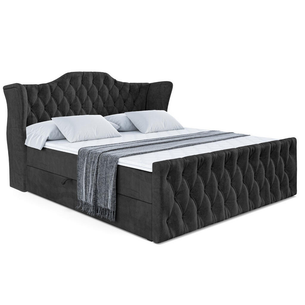 ALTDECOR AMERICKÁ postel VILA-Z – 120 × 200 cm – H4 – černá