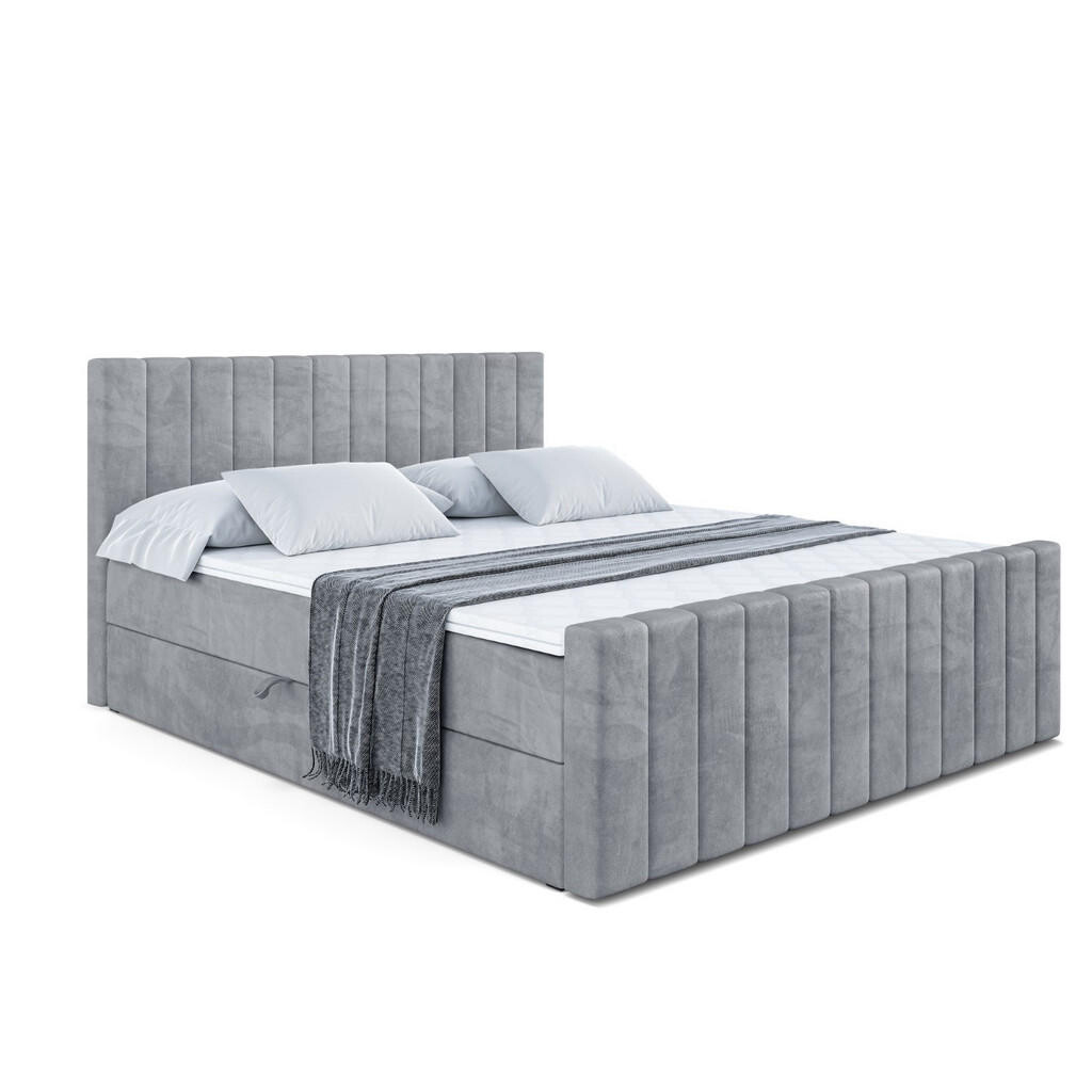 ALTDECOR AMERICKÁ postel EDITA-Z – 140 × 200 cm – H4 – šedá