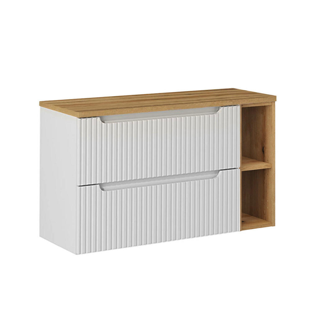 Petits-meubles SKŘÍŇKA POD UMYVADLO 100.4cm Riva Bílá a dřevo