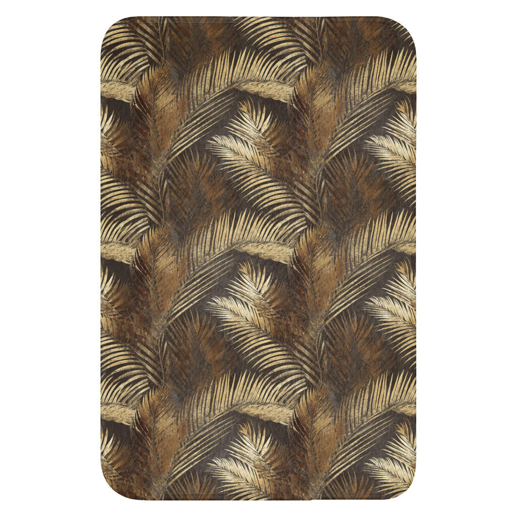 OnlyWow WC PŘEDLOŽKA Tropical - Listy - zlaté 40x60 cm