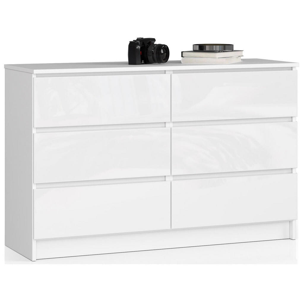 RAUMHIRSCH FURNITURE KOMODA Bílá, bílá lesklá 77/120/40