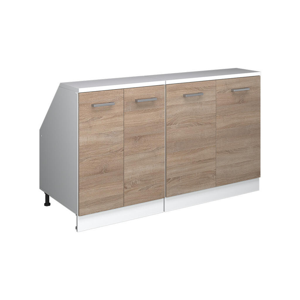 Vicco KUCHYŇSKÁ SKŘÍŇKA POD ŠIKMOU STŘECHU R-Line Sonoma 140 cm Sada 2 korpusů skříně hloubka 60 cm